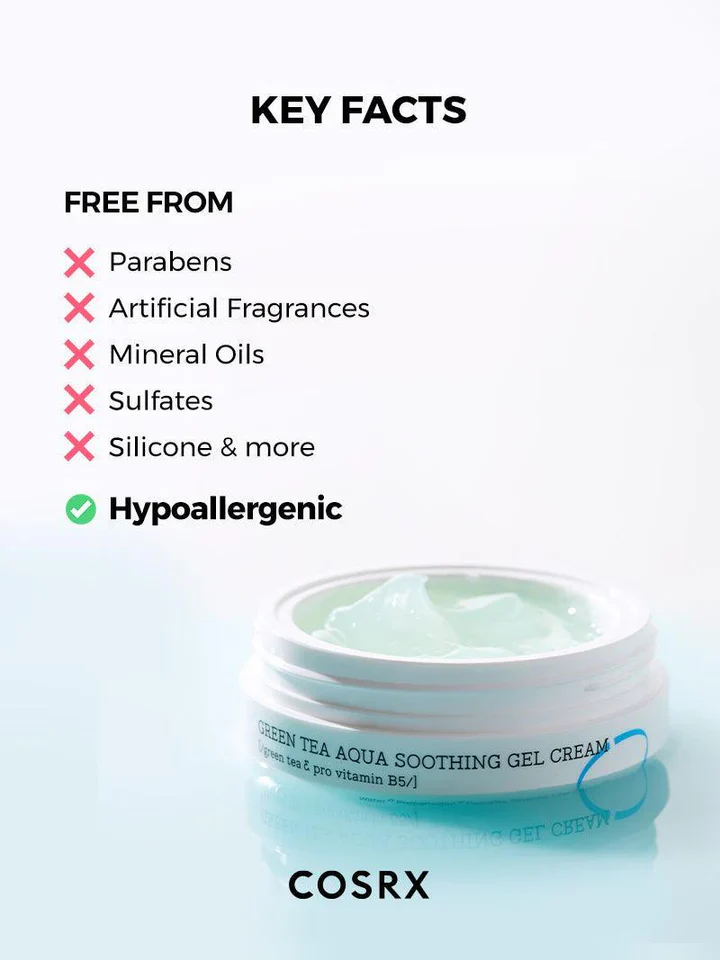 COSRX Hydrium Green Tea Aqua Soothing Gel Cream - Image 4